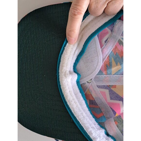 Vintage 90s Nissin Snapback Rope Hat Aztec Colorful Adjust Skater Streetwear Cap - Picture 6 of 7